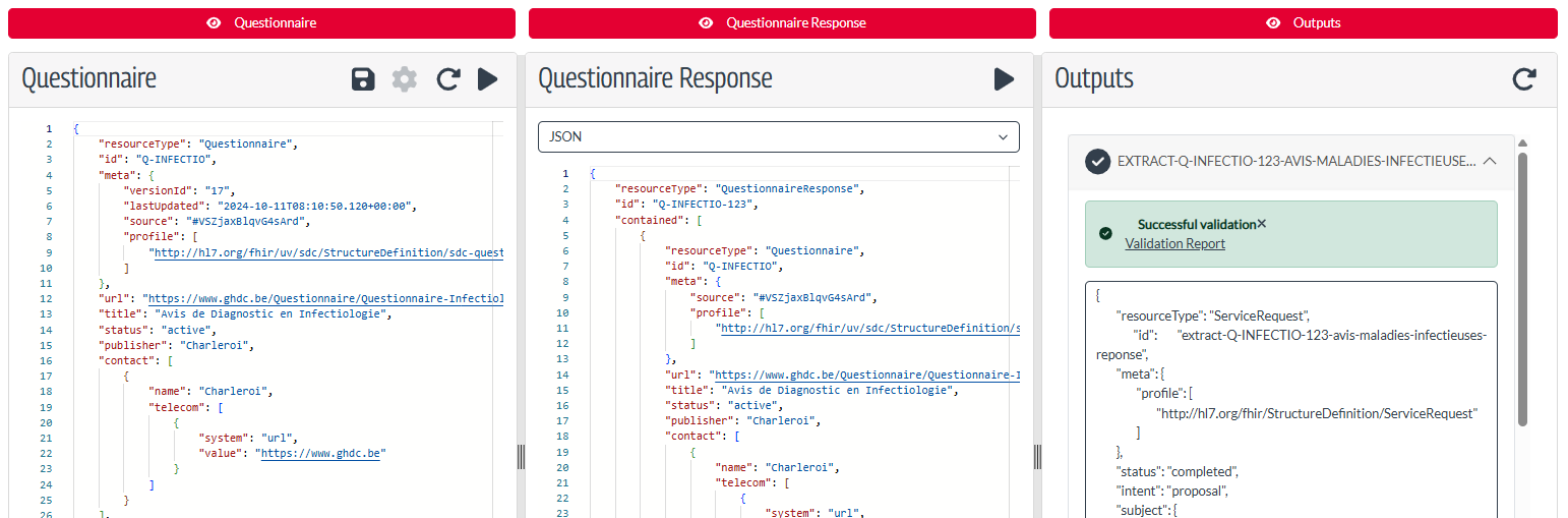Validate Button Output